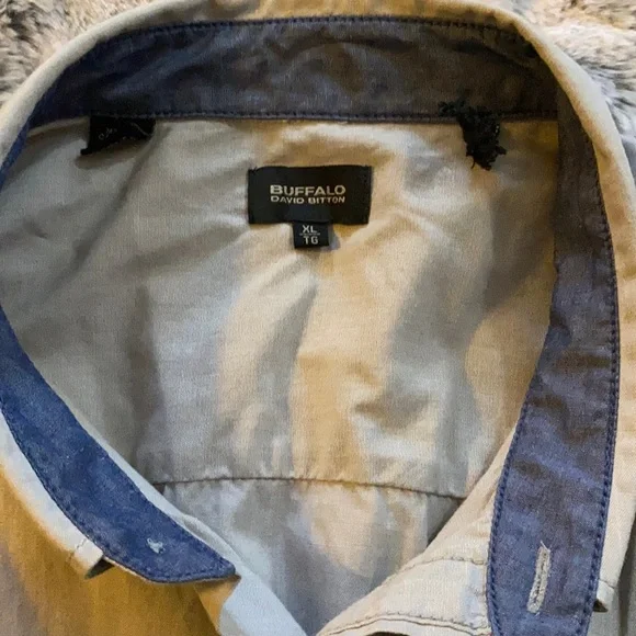 Buffalo David Bitton men’s button up Tshirt XL/TG - Picture 2 of 4